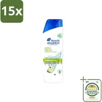 Head & shoulders 15 x - Shampoo - Apple Fresh - 250ml - Wasstrips - Roosvrij Haar - Fris Haar - Appelgeur Shampoo - Anti-roos Shampoo - Hoofdhuid Verzorging