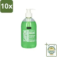 Sence 10 x - Refreshing Aloe Vera - Handzeep - Savon - 500 ml - Wasstrips - Aloe Vera Handzeep - Handzeep Aloe Vera - Aloe Vera Handverzorging - Vloeibare Handzeep - Aloe Vera Geur