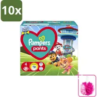Pampers 10 x – Luierbroekjes – Pants Paw Patrol Maat 4 – 72 Luiers - Bulkverpakking - Baby luier - Douchemop - Luierbroek
