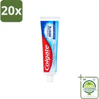 Colgate 20 x - Advanced White - Tandpasta - 100ml - Grootverpakking - Vaatwasstrips - Tandpasta - Witte Tanden - Vlekverwijdering - Tandbederf - Gaatjes