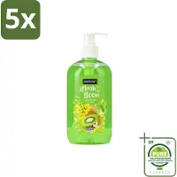 Sence 5 x – Handzeep – Splash To Bloom Kiwi – 500 ml - Grootverpakking - Vaatwasstrips - Handzeep - Handen Reinigen - Handen Hydrateren - Kiwi Geur - Natuurlijke Handzeep