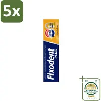 Fixodent 5 x Plus – Kleefpasta – Dual Power – 40 g - Wasstrips - Kleefpasta - Kunstgebit - Bijtkracht - Fixatie - Kunstgebit Kleefpasta