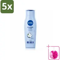 Nivea 5 x - Shampoo - Klassieke Verzorging - Gezonde Zorg - Glanzend Haar - 250 ml - Bulkverpakking - Shampoo voor haar - Douchemop - Verzorgend shampoo