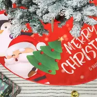 OEM Kerstboomonderzetter - Met sneeuwvlokken- en kerstmanmotief - Bodembedekking voor kerstbomen - Rood - 89,9 cm