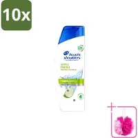 Head & shoulders 10 x - Shampoo - Apple Fresh - 250ml - Bulkverpakking - Roosvrij haar - Douchemop - Fris haar