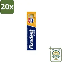 Fixodent 20 x Plus – Kleefpasta – Dual Power – 40 g - Wasstrips - Kleefpasta - Kunstgebit - Bijtkracht - Fixatie - Kunstgebit Kleefpasta