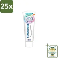 Sensodyne 25 x – Tandpasta – Complete Protection + Fresh Breath – 75 ml - Wasstrips - Gevoelige Tanden - Tandgevoeligheid - Fris Adem - Mondverzorging - Tandpasta