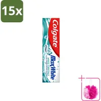 Colgate 15 x - Max White - Whitening Crystals - Tandpasta - 100ml - Bulkverpakking - Witte tanden - Douchemop - Tanden reinigen