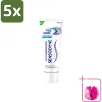 Sensodyne 5 x – Tandpasta – Rapid Relief – 75 ml - Bulkverpakking - Gevoelige tanden - Douchemop - Tandpasta