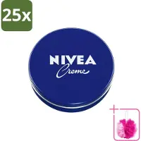 Nivea 25 x – Crème – Voor Gezicht, Handen en Lichaam – 250 ml - Bulkverpakking - Crème - Douchemop - Gezichtscreme