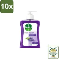 Dettol 10 x – Wasgel Handzeep – Lavendel – 250 ml - Wasstrips - Handwas - Handhygiëne - Antibacteriële Handzeep - Handen Verzorgen - Huid Verzorgen
