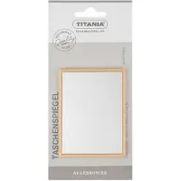 Titania make up spiegel - Opvouwbare zakspiegel 14x6cm wit.