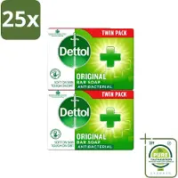 Dettol 25 x - Zeeptablet - Origineel - Antibacterieel - 2x 100g Zeeptabletten - Grootverpakking - Vaatwasstrips - Handzeep - Antibacterieel - Hygiëne - Handwas - Zeeptablet