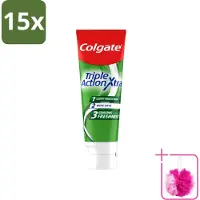 Colgate 15 x - Triple Action - Xtra Fresh - Tandpasta - 75ml - Bulkverpakking - Tandpasta - Douchemop - Gaatjes