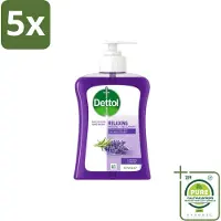 Dettol 5 x – Wasgel Handzeep – Lavendel – 250 ml - Grootverpakking - Vaatwasstrips - Handwas - Handhygiëne - Antibacteriële Handzeep - Handen Verzorgen - Huid Verzorgen