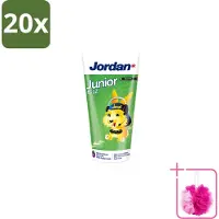 Jordan 20 x - Junior - Tandpasta - 6-12 jaar - 50 ml - Bulkverpakking - Tandpasta voor kinderen - Douchemop - Tandpasta 6-12 jaar