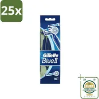 Gillette 25 x - Blue 2 - Wegwerpscheermesjes - Chromium Coating - 10 Scheermesjes - Wasstrips - Scheermesjes - Wegwerpscheermesjes - - Gromium Coating - Comfortabele Scheerbeurt