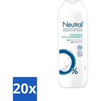 Neutral Neutrale shampoo – Geschikt voor de gevoelige huid – Tegen roos – 0% kleurstoffen en parfum – 250 ml - Voordeelverpakking - 20 stuks