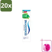 Sensodyne 20 x – Tandpasta – Fresh Mint – 75 ml - Bulkverpakking - Gevoelige tanden - Douchemop - Tandpasta