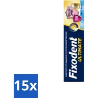 Fixodent 15 x – Kleefpasta – Ultimate Fresh – 40 g - Voordeelverpakking - 15 stuks