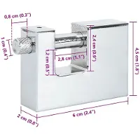 vidaXL Hangslot 2 st Zilver Staal