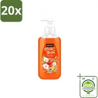 Sence 20 x – Handzeep – Splash To Bloom Peach – 500 ml - Grootverpakking - Vaatwasstrips - Handzeep - Perzikgeur - Reiniging - Handen Reinigen - Zachte Handzeep