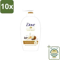Dove 10 x - Handzeep - Pampering Care - Verzachtend - 250 ml - Wasstrips - Handzeep - Shea Butter - Hydraterende Handzeep - Verzorgende Handzeep - Kalmerende Handzeep