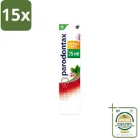 Parodontax 15 x - Tandpasta - Herbal Twist - Ginger & Mint - 75ml - Wasstrips - Bloedend Tandvlees - Tandplak - Gember - Munt - Tandvleesbescherming