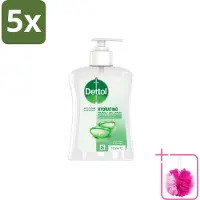 Dettol 5 x – Antibacteriële Handzeep – Aloë Vera – 250 ml - Bulkverpakking - Handzeep - Douchemop - Antibacteriële handzeep
