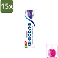 Sensodyne 15 x - Tandpasta - Gum Protection - Tandvleesverzorging - 75 ml - Bulkverpakking - Gevoelige tanden - Douchemop - Tandvleesbescherming