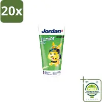 Jordan 20 x - Junior - Tandpasta - 6-12 jaar - 50 ml - Grootverpakking - Vaatwasstrips - Tandpasta Voor Kinderen - Tandpasta 6-12 Jaar - Fluoride 1450 Ppm - Tandpasta Voor Wisselgebit - Gezond Gebit