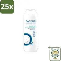 Neutral 25 x - Shampoo - Gevoelige Huid - Anti-Roos - 0% Kleurstof & Parfum - 250 ml - Wasstrips - Gevoelige Huid - Anti-roos Shampoo - 0% Parfum - 0% Kleurstof - 0% Parabenen