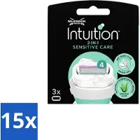 Wilkinson 15 Intuition Sensitive Care vervangende mesjes voor de gevoelige huid - voordeelverpakking - 15 stuks