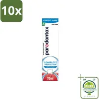 Parodontax 10 x – Tandpasta – Complete Protection Extra Fresh – 75 ml - Grootverpakking - Vaatwasstrips - Tandvleesbescherming - Mondhygiëne - Tandpasta - Bloedend Tandvlees - Tandplak