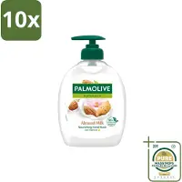 Palmolive 10 x – Handzeep – Amandel Melk – 300 ml - Wasstrips - Handzeep - Handen Reinigen - Handen Verzorgen - Amandelmelk - Aloë Vera