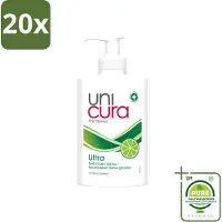 Unicura 20 x - Vloeibare Zeep Ultra - Verzorgend - 250 ml Pomp - Grootverpakking - Vaatwasstrips - Handzeep - Antibacteriële Handzeep - Hygiëne - Handverzorging - Natuurlijke Handzeep