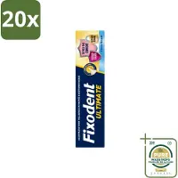 Fixodent 20 x – Kleefpasta – Ultimate Fresh – 40 g - Wasstrips - Kleefpasta - Kunstgebit - Fixatie - Voedselresten - Frisse Munt