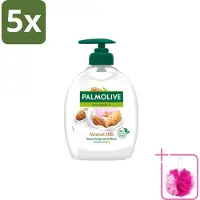 Palmolive 5 x – Handzeep – Amandel Melk – 300 ml - Bulkverpakking - Handzeep - Douchemop - Handen reinigen