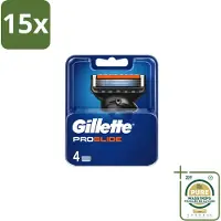 Gillette 15 x - Fusion5 ProGlide – Scheermesjes – Navulmesjes – 4 Mesjes - Wasstrips - Scheermesjes - Scheren - Scheren Mesjes - Scheren Voor Mannen - Scheren Voor Gezicht