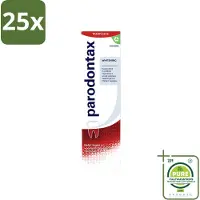Parodontax 25 x - Tandpasta - Whitening - 75ml - Grootverpakking - Vaatwasstrips - Tandpasta - Tanden Witter Maken - Tandplak Verwijderen - Bloedend Tandvlees - Fluoride