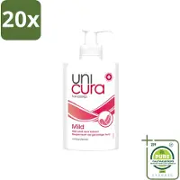 Unicura 20 x - Vloeibare Zeep Mild - Verzachtend - 250 ml - Grootverpakking - Vaatwasstrips - Handzeep - Antibacterieel - Milde Handzeep - Handen Reinigen - Hygiëne