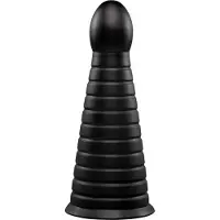 B-Vibe Cone 10 Inch Tapered And Ribbed Dildo With Suction Cup