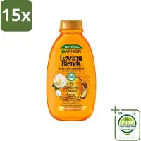 Garnier 15 x - Loving Blends - Shampoo - Argan & Cameliaolie - Droog & Dof Haar - 300 ml - Grootverpakking - Vaatwasstrips - Droog Haar - Dof Haar - Haarvoeding - Haarherstel - Arganolie