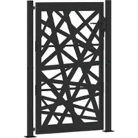 vidaXL Poort met lichtontwerp 100x150 cm staal zwart