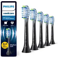 Philips Sonicare - Opzetborstels C3 Premium Plaque Defence Zwart HX9045/88 - 3 x 5 stuks - Voordeelverpakking