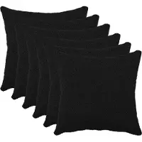 vidaXL Kussensloop 6 st HEERLEN Zwart 40 x 40 cm Bouclé