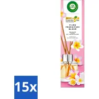 Air Wick 15 x - Geurstokjes - Delicate Frangipani Bloemen - Essentiële Oliën - 40 ml - Voordeelverpakking - 15 stuks