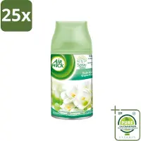 Air Wick 25 x - Luchtverfrisser Navulling - Jasmijn & Witte Bloemen - Automatische Spray - 250 ml - Grootverpakking - Vaatwasstrips - Luchtverfrisser - Geur - Bloemige Geur - Jasmijn - Witte Bloemen