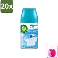 Air Wick 20 x - Luchtverfrisser Navulling - Bloem & Fris - Automatische Spray - 250 ml - Bulkverpakking - Luchtverfrisser bloem en fris - Douchemop - Geur in huis