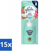 Glade 15 x – Sense & Spray Navulling – Exotic Tropical Blossoms – 18 ml - Voordeelverpakking - 15 stuks